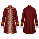 Men Renaissance Colonial Military Tailcoat 18th Century Medieval Regency Jacket - AwwwCos