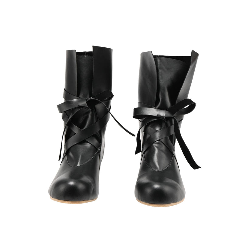 Men Renaissance Cosplay Boots Lace Up Vintage Viking Pirate Tied Shoes - AwwwCos