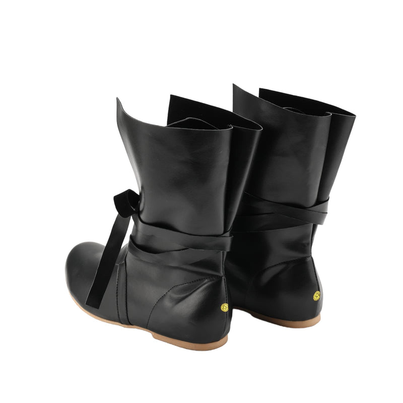 Men Renaissance Cosplay Boots Lace Up Vintage Viking Pirate Tied Shoes - AwwwCos