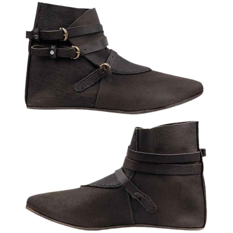 Men Renaissance Cosplay Boots Vintage Stage Pirate Viking Shoes