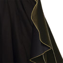 Men Renaissance Cosplay Velvet Gold Trim Cloak Medieval Court Cape - AwwwCos