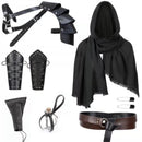 Men Renaissance Medieval Pirate Shirt Viking Belt Shawl Accessories - AwwwCos