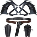 Men Renaissance Medieval Pirate Shirt Viking Belt Shawl Accessories - AwwwCos