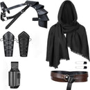 Men Renaissance Medieval Pirate Shirt Viking Belt Shawl Accessories - AwwwCos