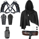 Men Renaissance Medieval Pirate Shirt Viking Belt Shawl Accessories - AwwwCos