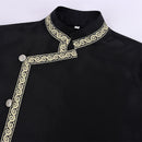 Men Renaissance Vintage Viking Pirate Knight Cosplay Costume Jacket Belt