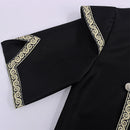 Men Renaissance Vintage Viking Pirate Knight Cosplay Costume Jacket Belt