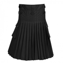 Men Scottish Tartan Sport Utility Skirt Hybrid Pleated Kilt with Cargo Pockets - AwwwCos