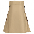 Men Scottish Tartan Sport Utility Skirt Hybrid Pleated Kilt with Cargo Pockets - AwwwCos