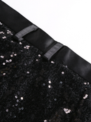 Men Shiny Gray Purple Black Clubwear Sequins Slim Performance Flash Shorts - AwwwCos