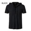Men Shirt Cotton Blend Hooded Beach Yoga Casual Summer Top