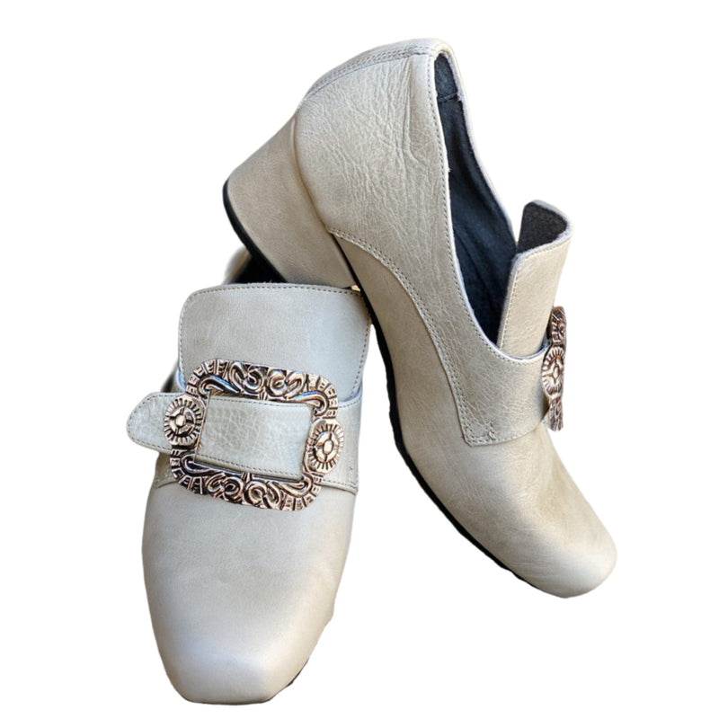 Men Shoes Loafers Shoes with Metal Square Buckle Embellishment