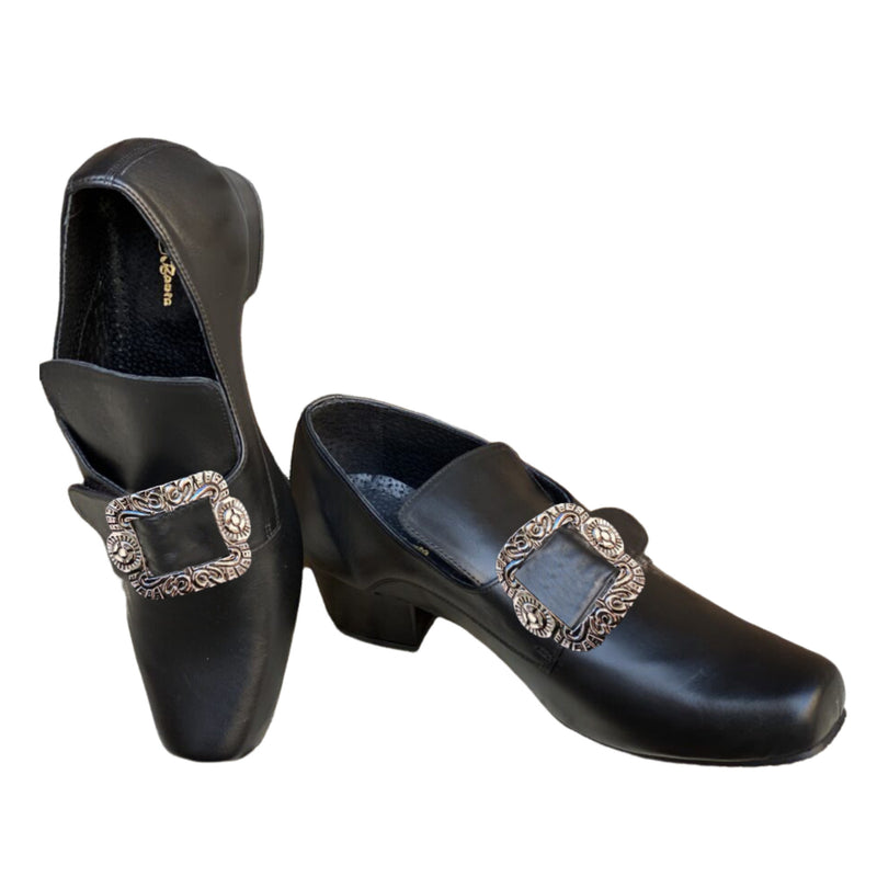 Men Shoes Loafers Shoes with Metal Square Buckle Embellishment
