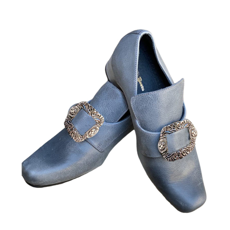 Men Shoes Loafers Shoes with Metal Square Buckle Embellishment