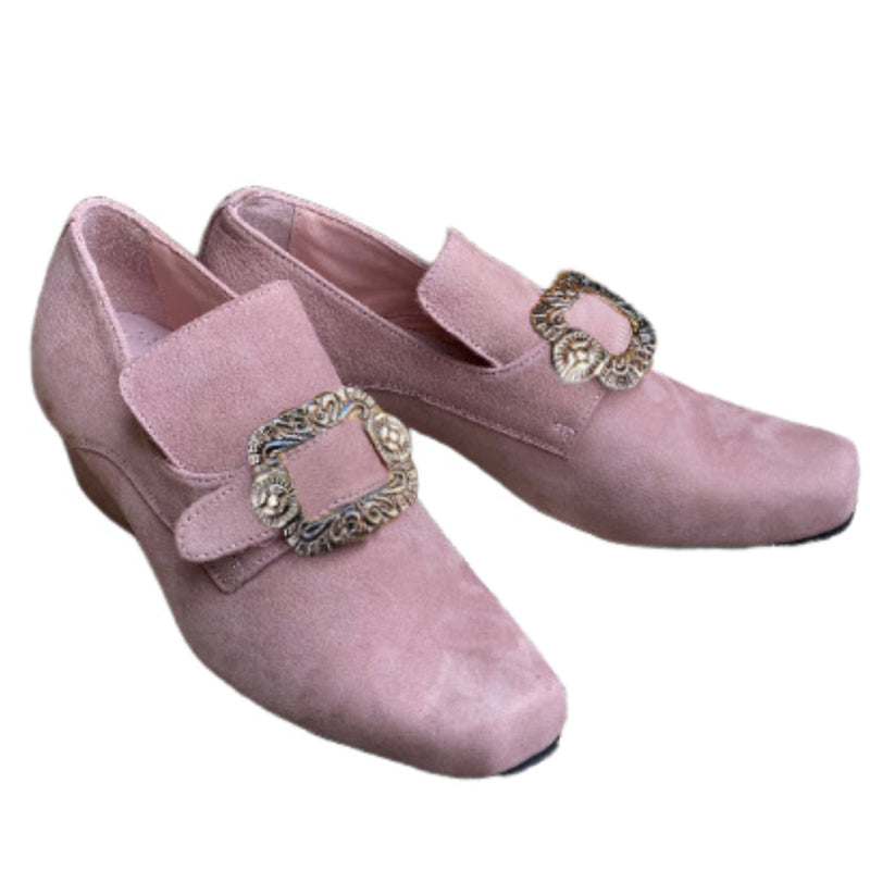 Men Shoes Loafers Shoes with Metal Square Buckle Embellishment