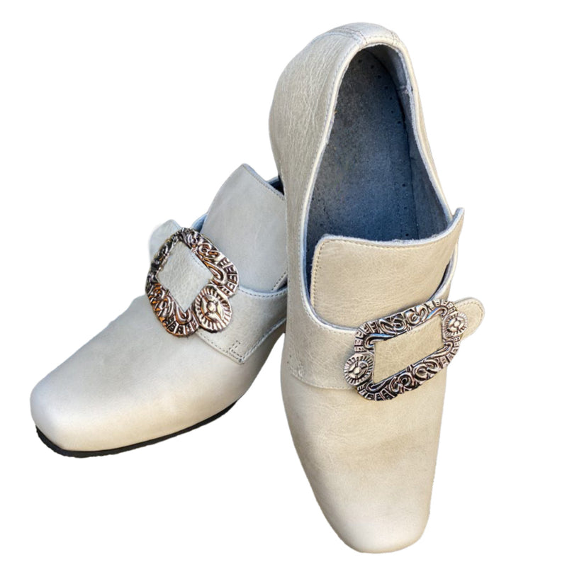 Men Shoes Loafers Shoes with Metal Square Buckle Embellishment