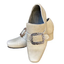 Men Shoes Loafers Shoes with Metal Square Buckle Embellishment - AwwwCos