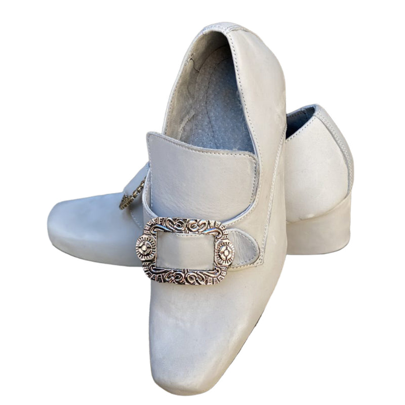 Men Shoes Loafers Shoes with Metal Square Buckle Embellishment