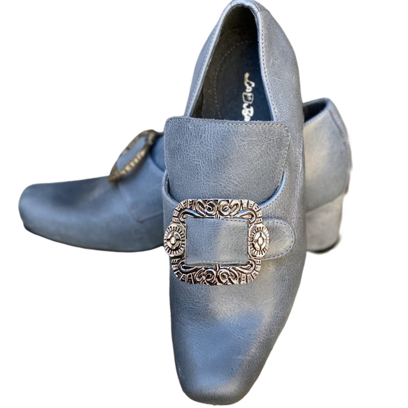 Men Shoes Loafers Shoes with Metal Square Buckle Embellishment