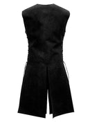 Men Side laces up Knight Bracer Viking Pirate Waistcoat Armor Vest