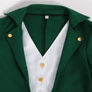 Men St. COS Patrick's Pirate Cosplay Costume Fake Two Pieces Retro Punk Tailcoat