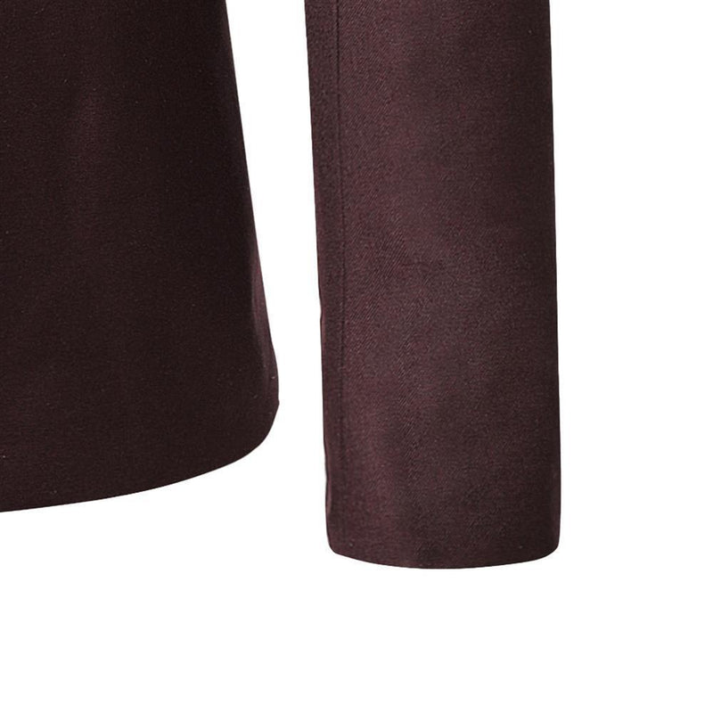 Men Stand Collar Business Coat Casual Single Breasted Blazer Jacket