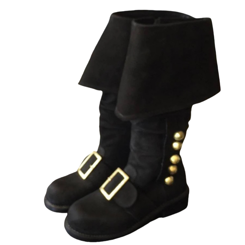 Men Steampunk Boots High Tube Pirate Cosplay Shoes Accessories