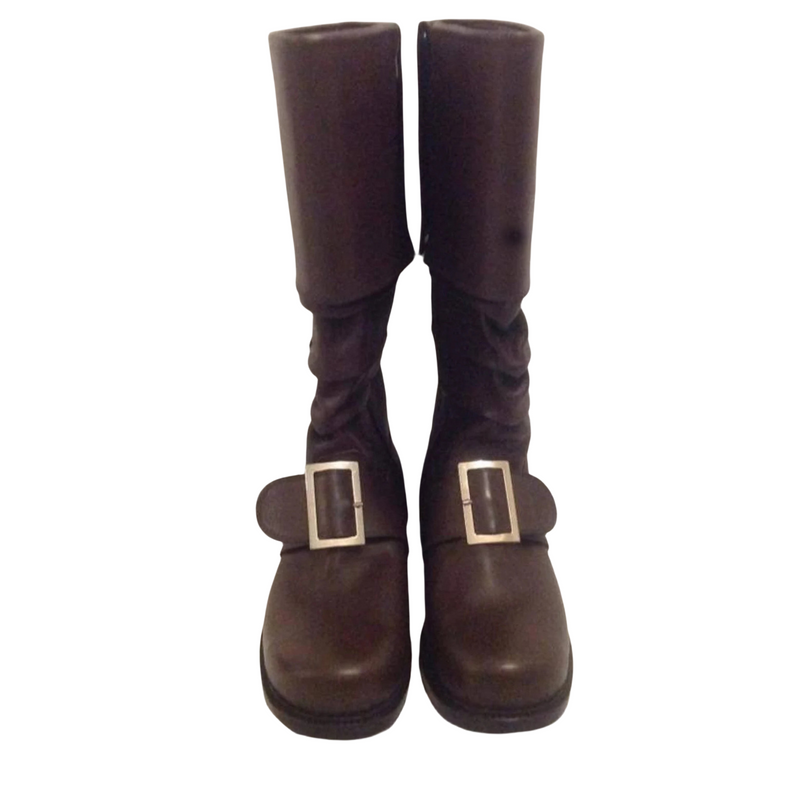 Men Steampunk Boots High Tube Pirate Cosplay Shoes Accessories