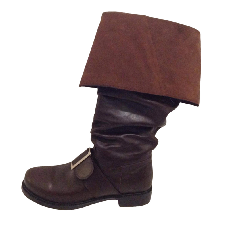 Men Steampunk Boots High Tube Pirate Cosplay Shoes Accessories