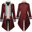 Men Steampunk Coat Victorian Jacquard Pattern Retro Gothic Tuxedo