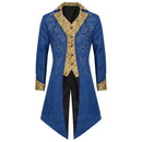 Men Steampunk Coat Victorian Jacquard Pattern Retro Gothic Tuxedo