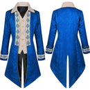 Men Steampunk Coat Victorian Jacquard Pattern Retro Gothic Tuxedo