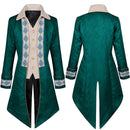 Men Steampunk Coat Victorian Jacquard Pattern Retro Gothic Tuxedo
