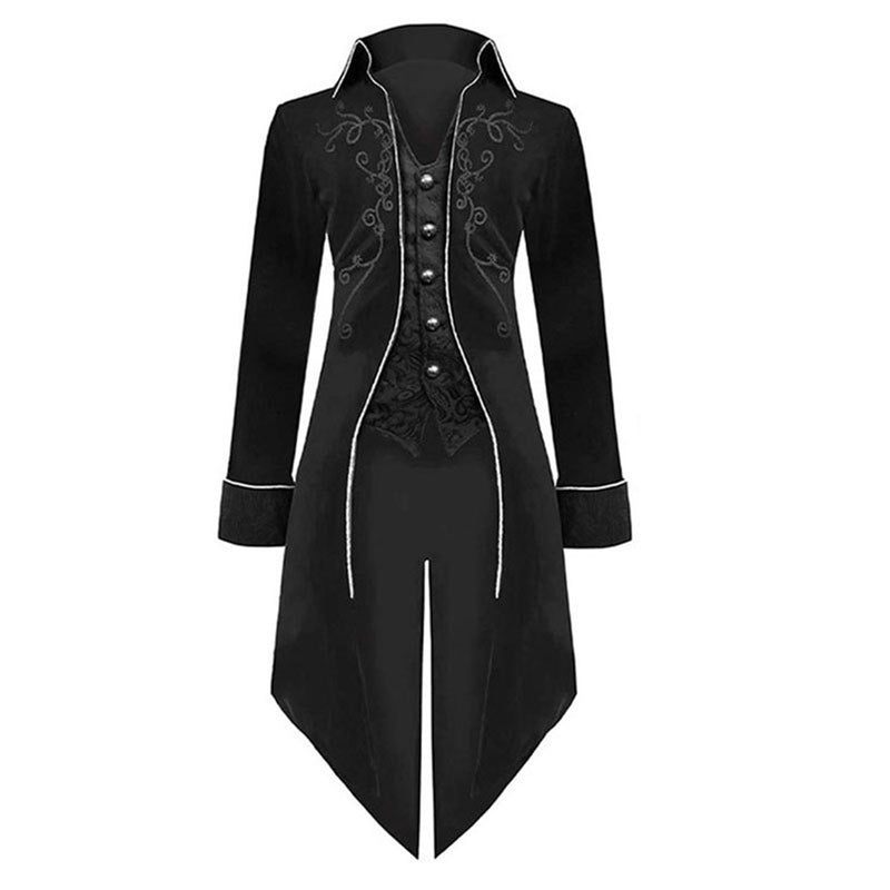 Men Steampunk Coat Victorian Literature Velvet Retro Gothic Tuxedo