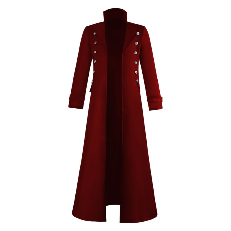 Men Steampunk Gothic Tailcoat Victorian Stage Frock Uniform Coat Costume