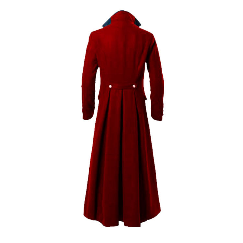 Men Steampunk Gothic Tailcoat Victorian Stage Frock Uniform Coat Costume