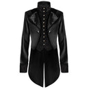 Men Steampunk Jacket Victorian Literature High Collar Retro Gothic Tuxedo