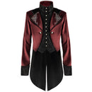 Men Steampunk Jacket Victorian Literature High Collar Retro Gothic Tuxedo