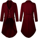 Men Steampunk Jacket Vintage Victorian Cosplay Long Frock Tailcoat - AwwwCos