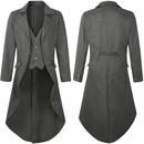 Men Steampunk Jacket Vintage Victorian Cosplay Long Frock Tailcoat - AwwwCos