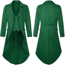 Men Steampunk Jacket Vintage Victorian Cosplay Long Frock Tailcoat - AwwwCos