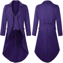 Men Steampunk Jacket Vintage Victorian Cosplay Long Frock Tailcoat - AwwwCos