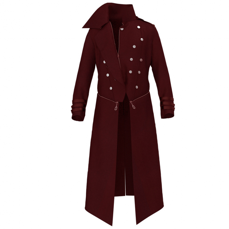 Men Steampunk Tailcoat Victorian Renaissance Gothic Vintage Costume