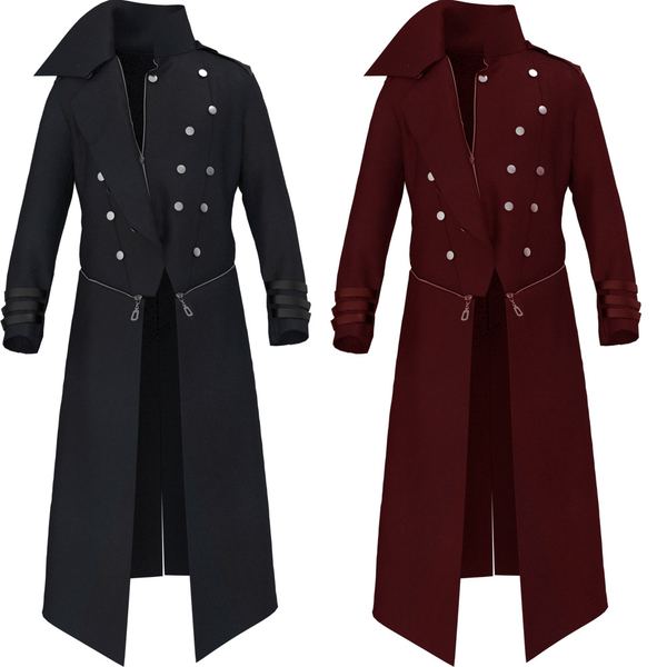 Men Steampunk Tailcoat Victorian Renaissance Gothic Vintage Costume