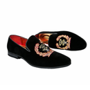 Men Suede Leather Loafers Casual Embroidered Moccasins Shoes - AwwwCos