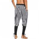 Men Viking Pirate Cosplay Renaissance Medieval Striped Short Pants