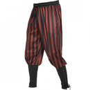 Men Viking Pirate Cosplay Renaissance Medieval Striped Short Pants
