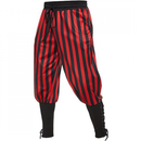 Men Viking Pirate Cosplay Renaissance Medieval Striped Short Pants