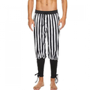 Men Viking Pirate Cosplay Renaissance Medieval Striped Short Pants