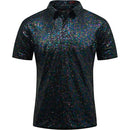 Men Vintage Disco Polo Shirt 70 S Carnival Costume Burning Sequin Blouse - AwwwCos